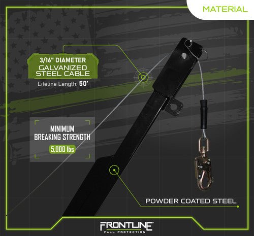 Frontline QAN75RA - US Patriot Confined Space Quadpod with 3 - Way Retrieval System - Made in USA - Fire Protection Parts
