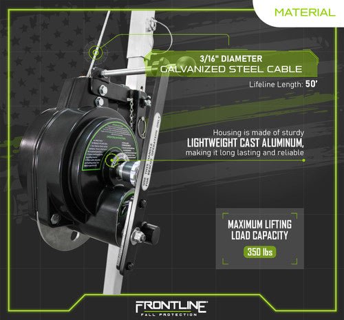 Frontline RAG503W - US Patriot 50' 3 - Way Retrieval & SRL - Made in USA - Fire Protection Parts