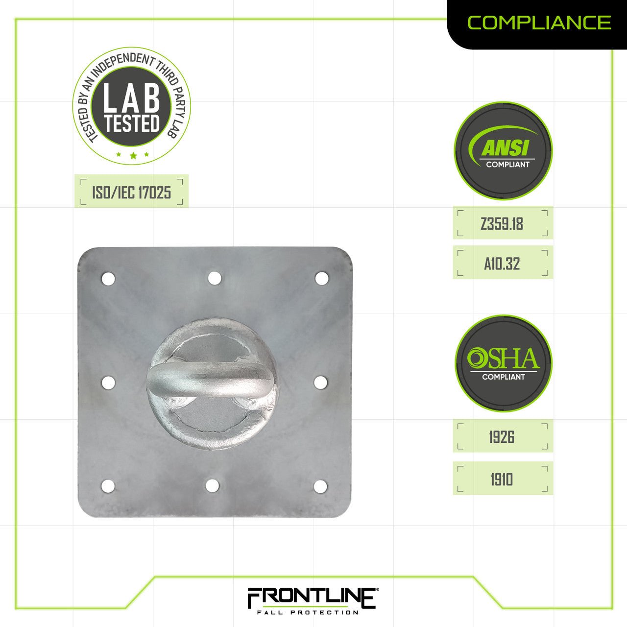 Frontline RC Concrete Roof Anchor 24" - Fire Protection Parts