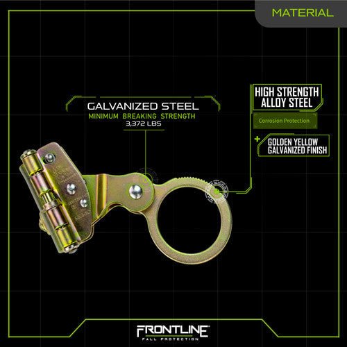 Frontline RGSS58 Self - tracking Rope Grab for 5/8" Lifeline Rope - Fire Protection Parts