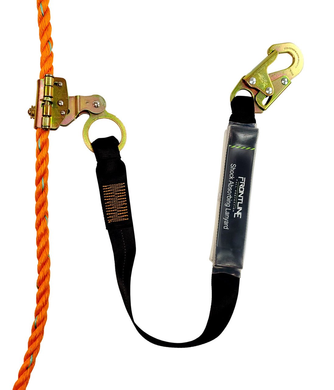 Frontline RGSS58ES Self - tracking Rope Grab 5/8" with 3' Lanyard - Fire Protection Parts