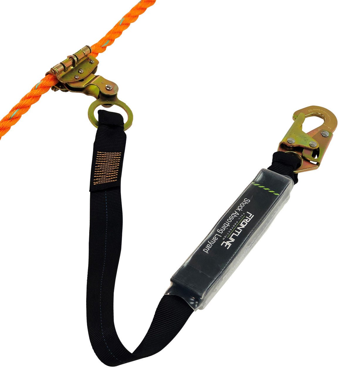 Frontline RGSS58ES Self - tracking Rope Grab 5/8" with 3' Lanyard - Fire Protection Parts