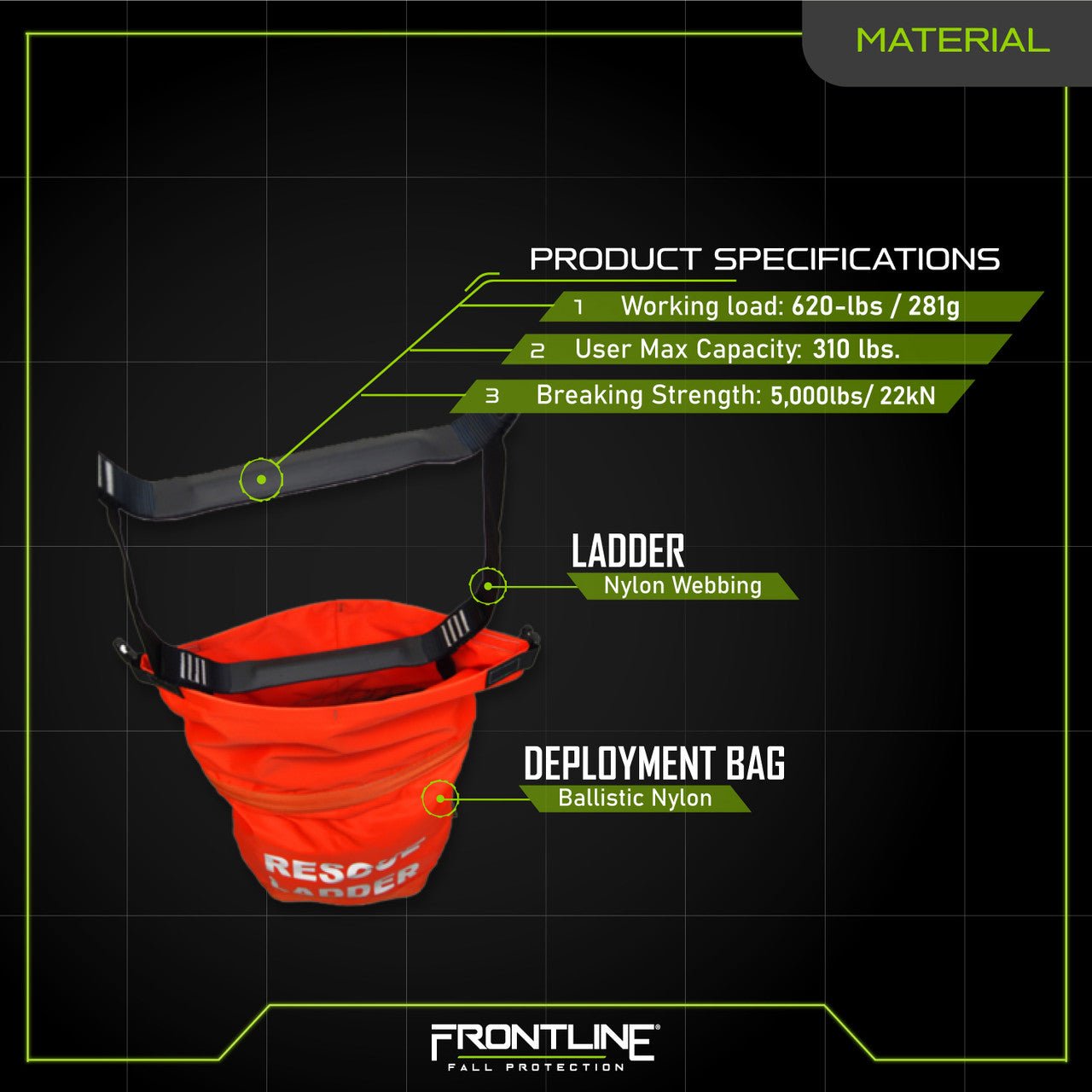 Frontline RLA18 Rescue 18' Ladder Kit - Fire Protection Parts