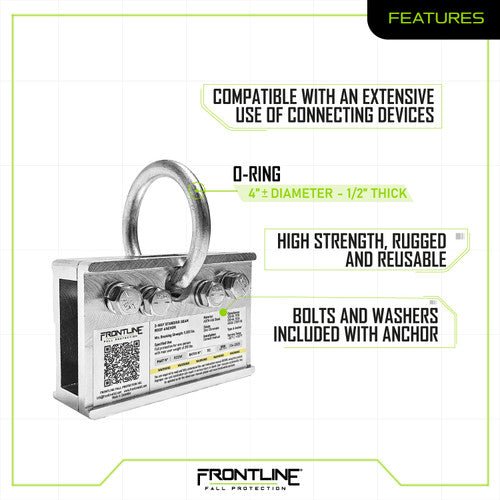 Frontline RO2W 2 - Way Standing Seam Roof Anchor - Fire Protection Parts