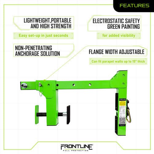 Frontline ROP16 Parapet Adjustable Non - Penetrating Anchor - Fire Protection Parts