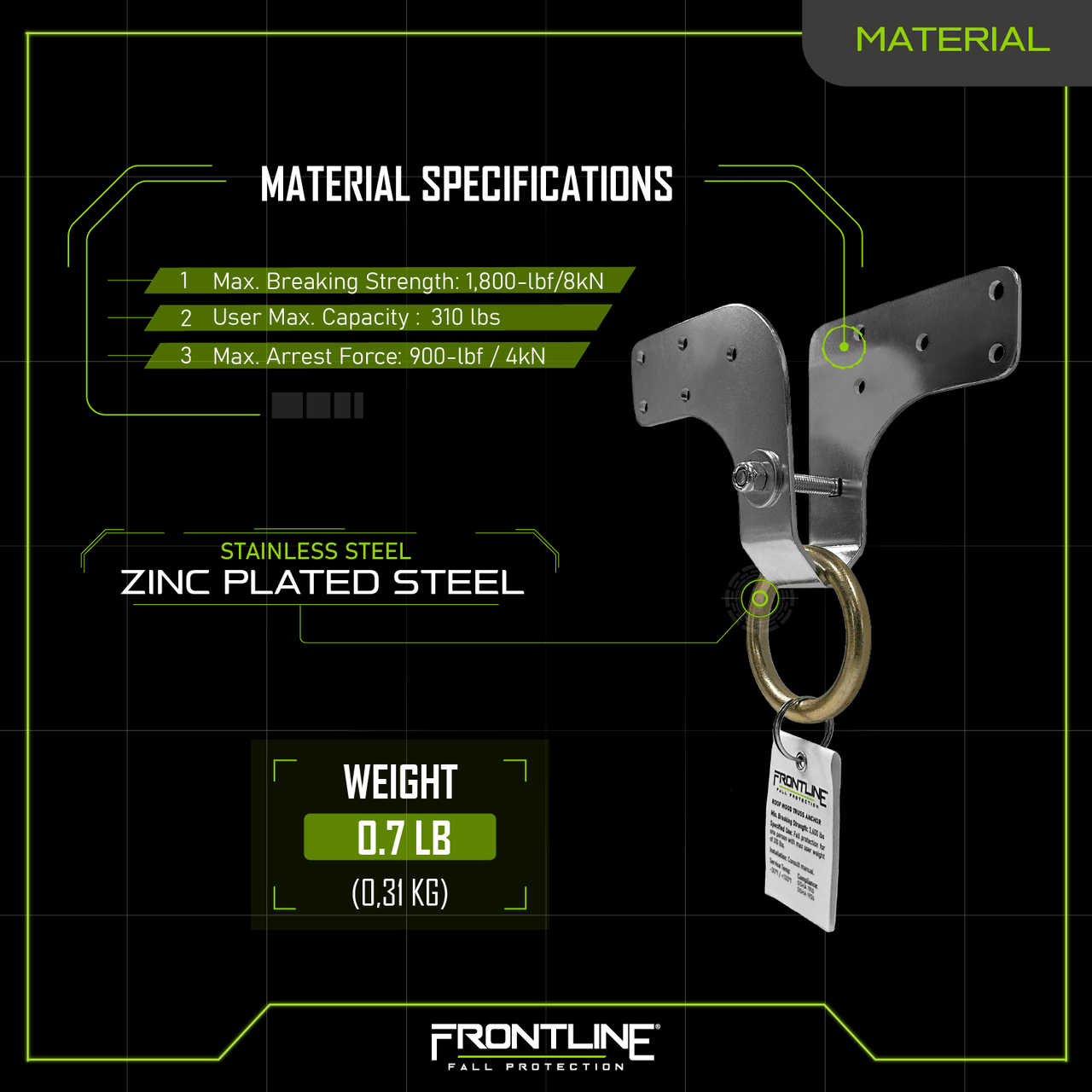 Frontline ROWT18 Roof Wood Truss Anchor - Fire Protection Parts
