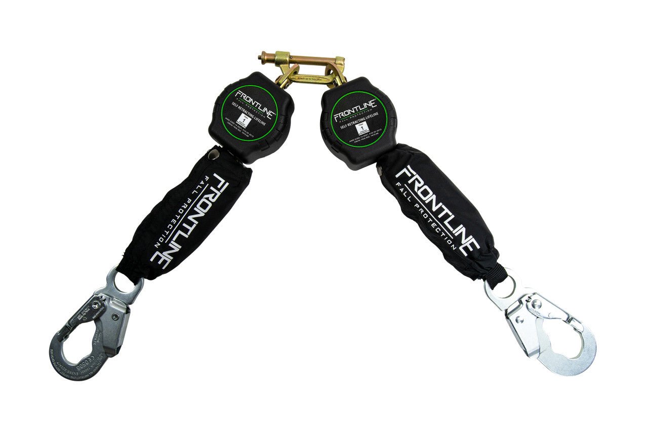Frontline RPA062S Aramid Twin Fiber Web Single Leg 6' SRL with Steel Snap Hook Ends - Fire Protection Parts