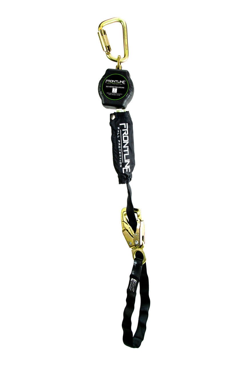 Frontline RPA091TB Tie Back Single Leg Web 9' SRL with Tie Back Hook End - Fire Protection Parts