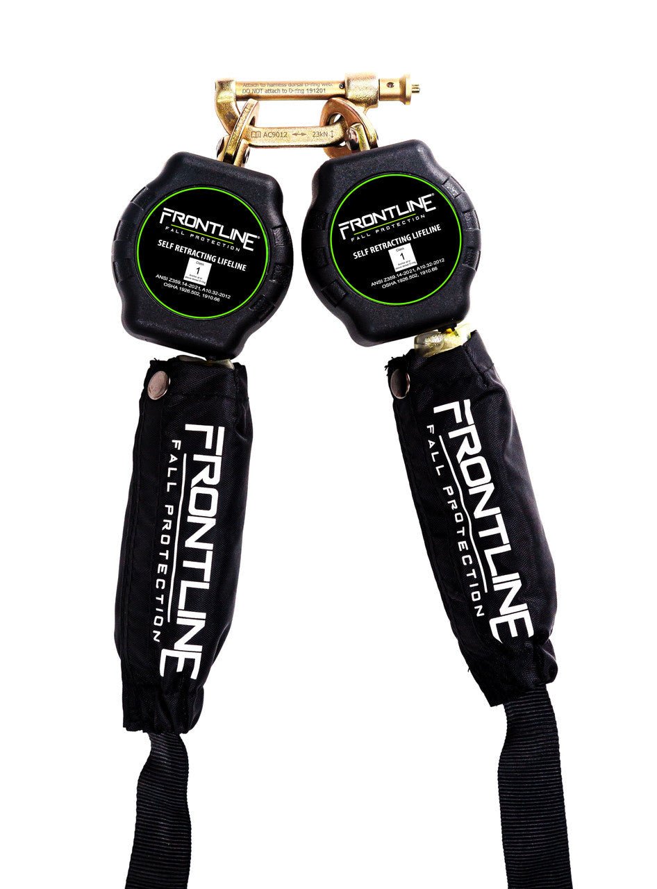 Frontline RPA092TB Tie Back Twin Leg Web 9' SRL with Tie Back Hook Ends - Fire Protection Parts