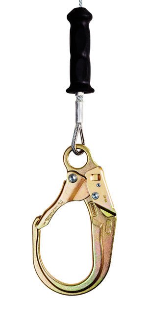 Frontline RPG081RLE Leading Edge Cable Single Leg 8' SRL with Steel Rebar Hook End - Fire Protection Parts