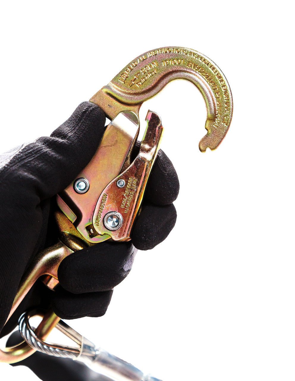 Frontline RPG081SLE Leading Edge Cable Single Leg 8' SRL with Steel Snap Hook End - Fire Protection Parts