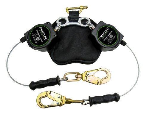 Frontline RPG082SLE Leading Edge Cable Twin Leg 8' SRL with Steel Snap Hook Ends - Fire Protection Parts