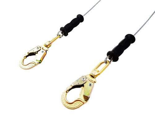 Frontline RPG082SLE Leading Edge Cable Twin Leg 8' SRL with Steel Snap Hook Ends - Fire Protection Parts