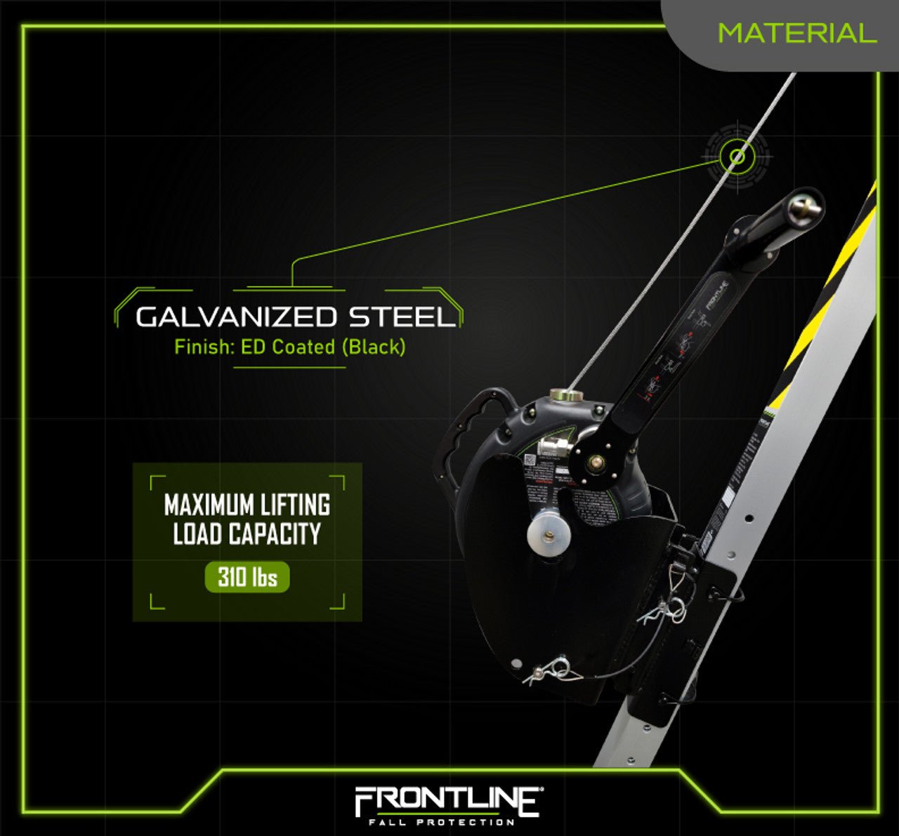 Frontline RPG603W MEGApod 60' 3 - Way Self Retractable Lifeline with Retrieval System - Fire Protection Parts
