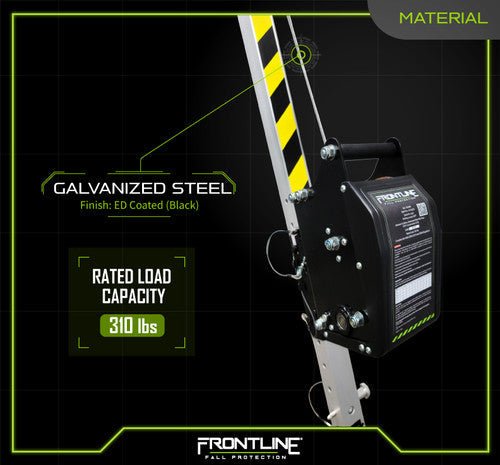 Frontline RUW60 MEGApod 60' Confined Space Winch with Galvanized Steel Cable - Fire Protection Parts