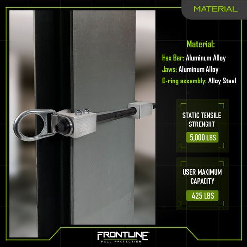 Frontline ST18AV Aluminum I - Beam Fixed Anchor - Fire Protection Parts