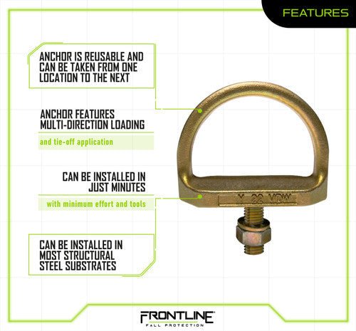 Frontline STB01 Steel Bolt Threaded Anchor - Fire Protection Parts