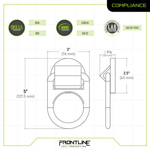 Frontline STW01 Weld - on Anchor - Fire Protection Parts