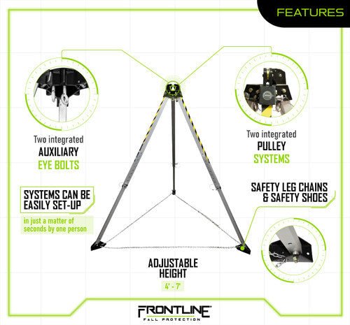 Frontline TAN07 MEGApod 7' Aluminum Tripod - Fire Protection Parts