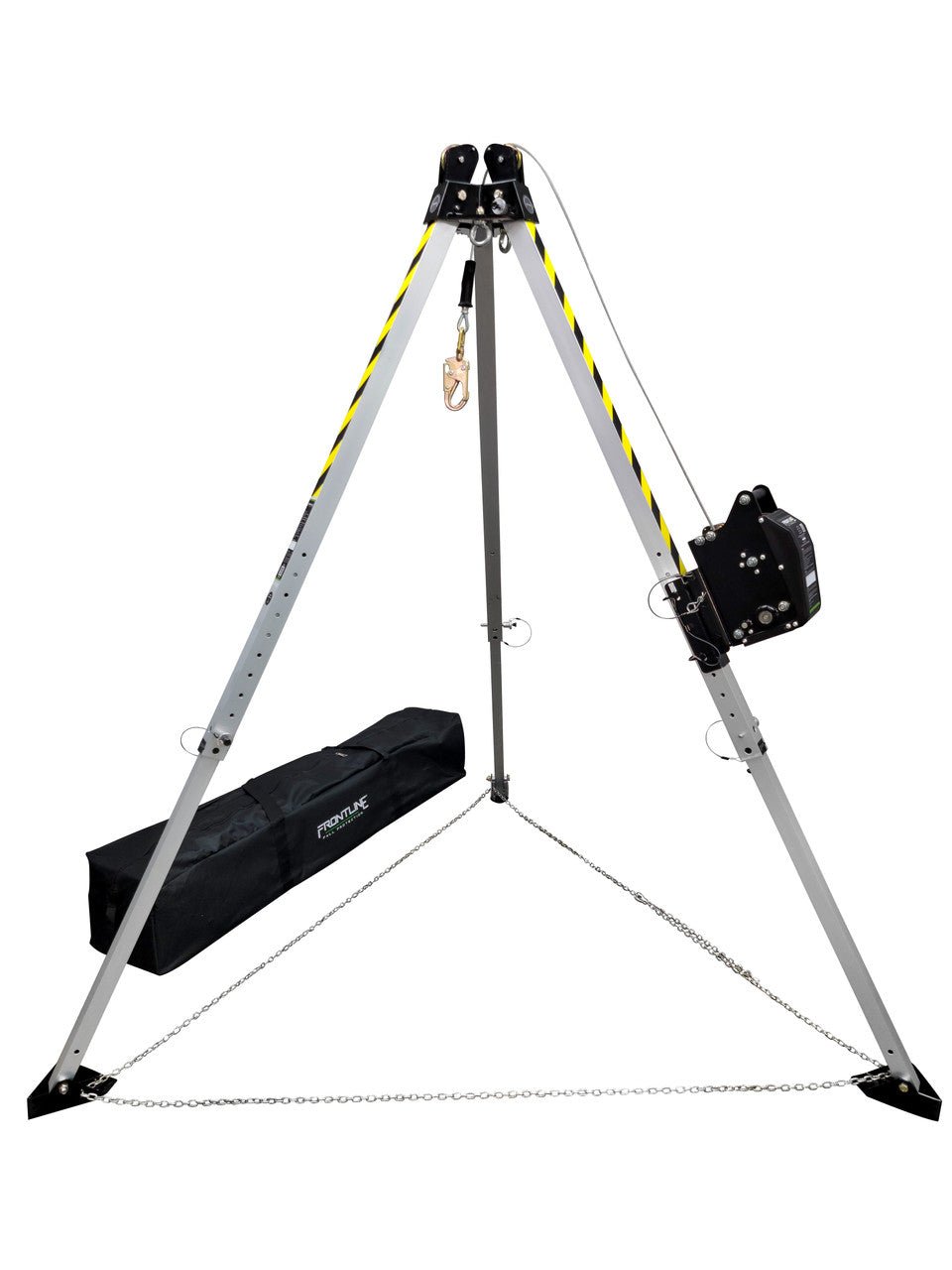 Frontline TAN07RU MEGApod Confined Space Kit 7' Aluminum Tripod with 60' Winch - Fire Protection Parts