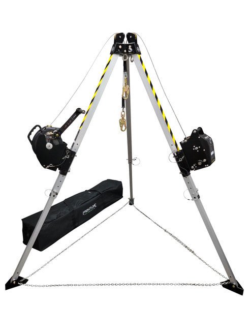 Frontline TAN10RURP MEGApod Confined Space 10' Aluminum Tripod with 60' Winch and 3 - Way SRL - Fire Protection Parts