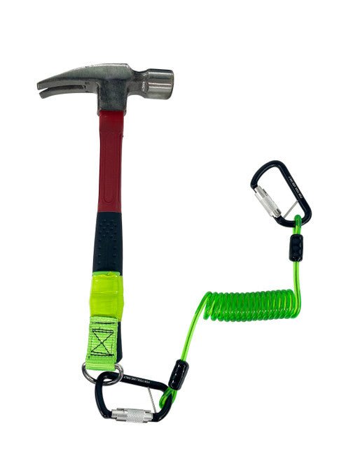 Frontline TLC05 ToolGrip Coil Tool Tether 5 lbs with Double Self - locking Aluminum Carabiner - Fire Protection Parts