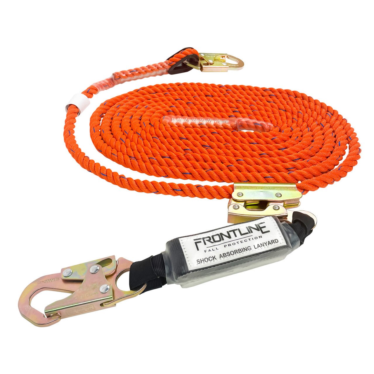 Frontline VLPR3L Premium Vertical Lifeline with Openable Rope Grab and Shock Pack 100' - Fire Protection Parts