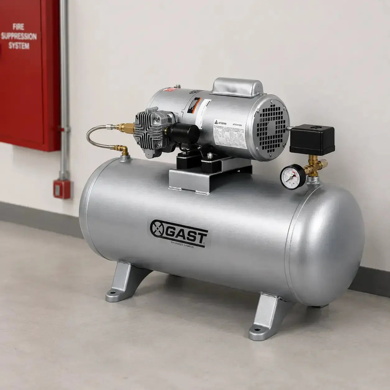 GAST Professional Fire Protection UL Tank Air Compressor Fire Protection Reliable Sprinkler Fire Protection Parts GAST Professional Fire  UL Tank Air Compressor - Fire 