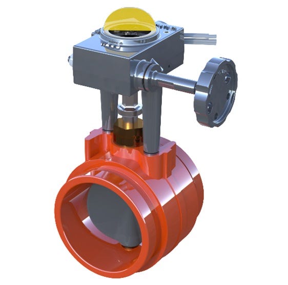 GROOVED BUTTERFLY VALVE W/ SWITCH EXTENDED LENGTH - Fire Protection Parts