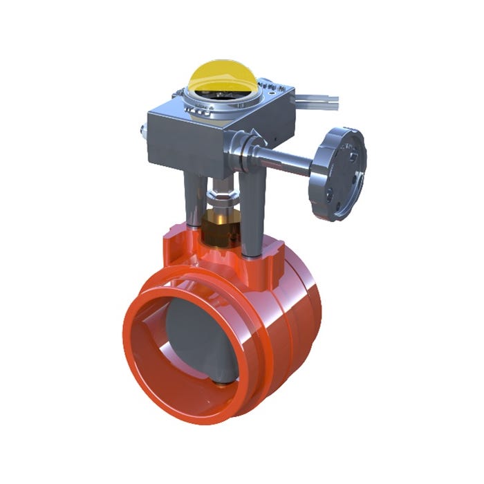 GROOVED BUTTERFLY VALVE W/ SWITCH EXTENDED LENGTH - Fire Protection Parts
