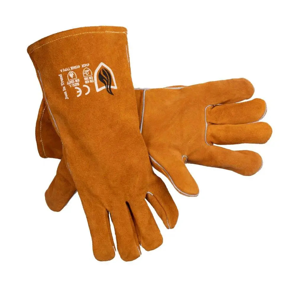 Heat Resistant Leather Welding Gloves by Just In Trend