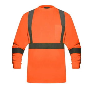High Visibility Fluorescent Safety T-Shirt - Full Sleeve - 100% Polyester by Just In Trend
