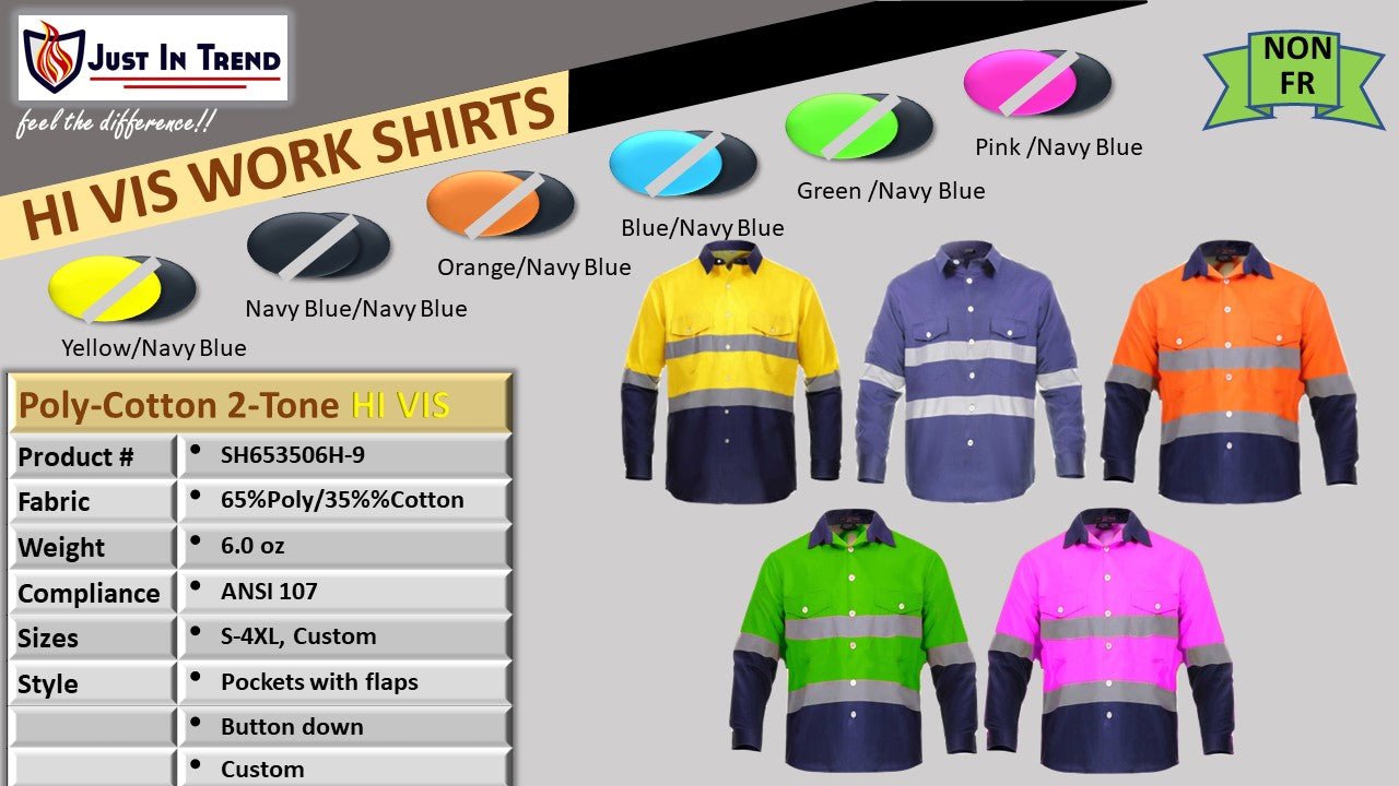 High Visibility Hi Vis Reflective Safety Shirts - Fire Protection Parts