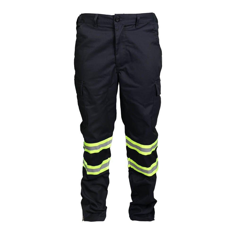 High Visibility Safety Flex Fit Work Pant/Trouser w / Leg Zipper - Fire Protection Parts