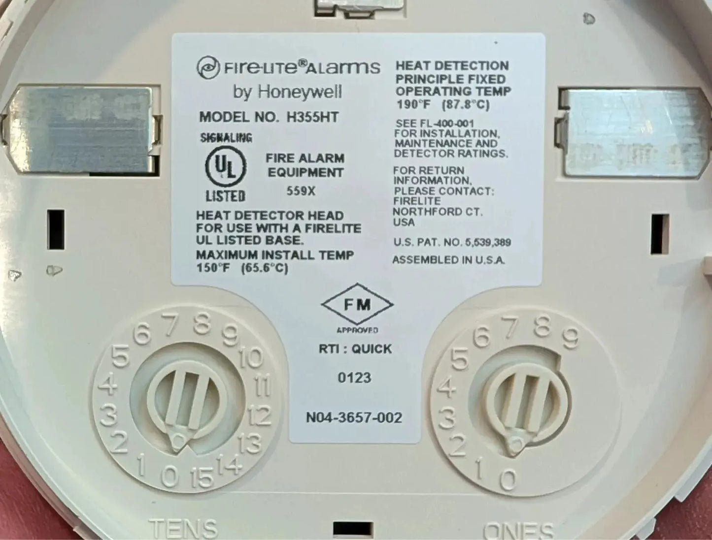 Honeywell Fire Lite H355HT Heat Detector by Fredland Supply Company