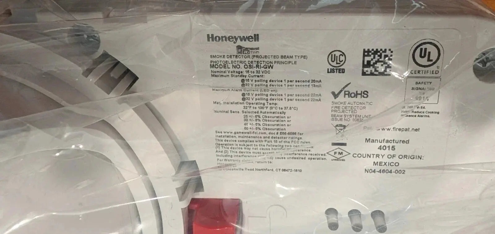 Honeywell OSI-RI-GW Beam Smoke Detector by Fredland Supply Company