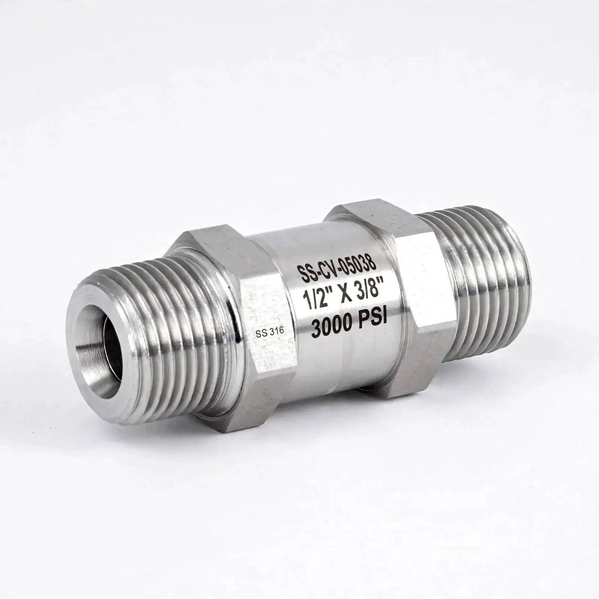1/2" X 3/8" Stainless Steel Check Valve Genaire Component