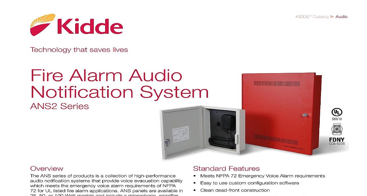 Kidde 100W Audio Expander Module for Clear Fire Safety Alerts - Fire Protection Parts