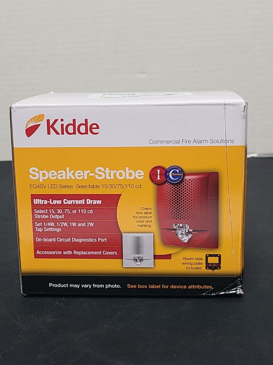 Kidde Wall Speaker Strobe 15 - 110cd Reliable Fire Alarm Safety - Fire Protection Parts