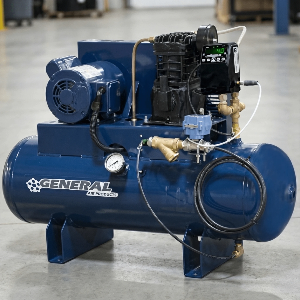 1/2 HP Tank Mounted 220 Gal Air Compressor for Fire Safety - Fire ...