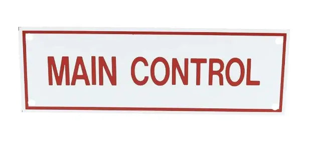 Enable Control Sign Main Control Sign 6x2 Emergency Safety Sign | Fire Protection Products ...