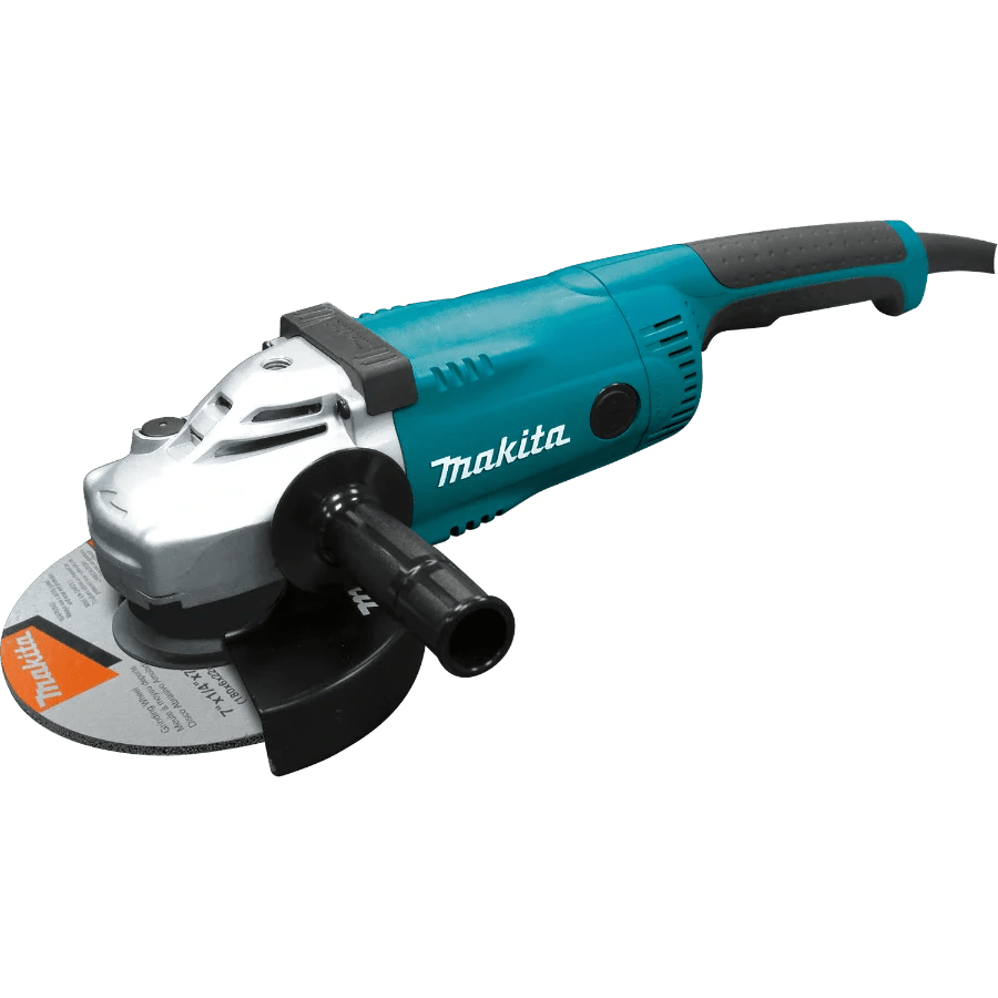 Makita GA7021 7 in. Angle Grinder w/ Grinding wheel, Side handle & Wheel Guard with 7 in. 24 Seg Diamond Cup Wheel - Fire Protection Parts