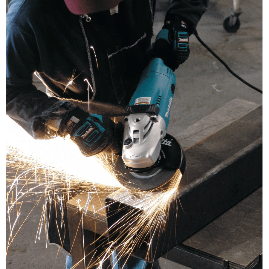 Makita GA7021 7 in. Angle Grinder w/ Grinding wheel, Side handle & Wheel Guard with 7 in. 24 Seg Diamond Cup Wheel - Fire Protection Parts