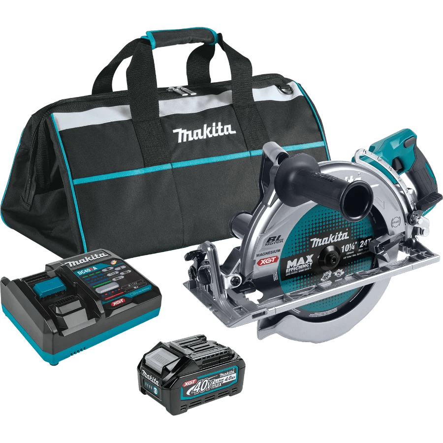 Makita GSR02M1 40V max XGT® Brushless Cordless Rear Handle 10‑1/4" Circular Saw Kit, AWS® Capable (4.0Ah) - Fire Protection Parts