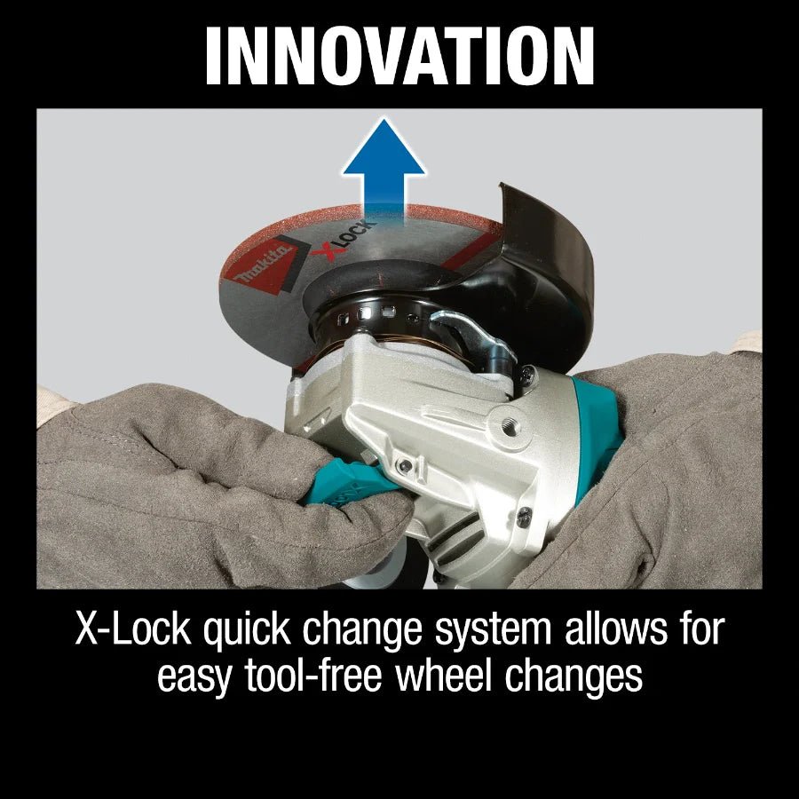 Makita XAG26Z 18V LXT Lithium - Ion Brushless Cordless 4 - 1/2 / 5" Paddle Switch X - LOCK Angle Grinder - Fire Protection Parts