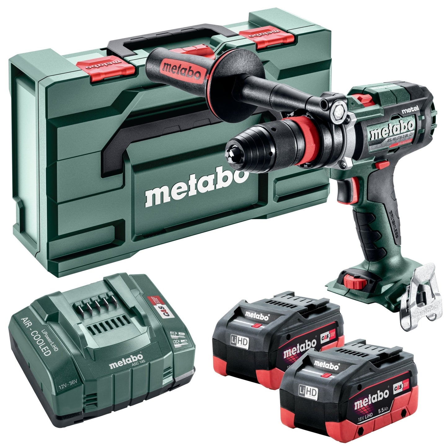 Metabo 603180620 Metabo BS 18 LTX - 3 BL Q I METAL 5.5 Kit MB 18V Brushless Cordless 3 - Speed Drill/Driver - Fire Protection Parts
