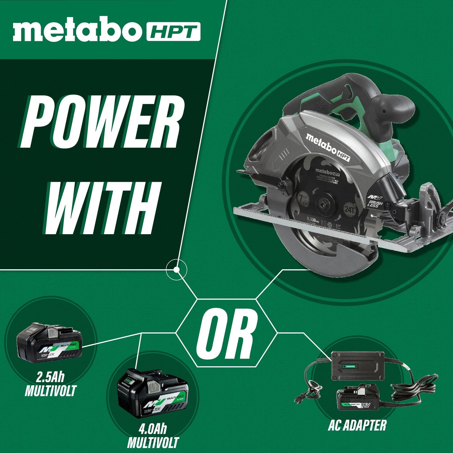 Metabo HPT C3607DAQ4M 36V MultiVolt Brushless 7 - 1/4 - in Circular Saw (Tool Body Only) - Fire Protection Parts
