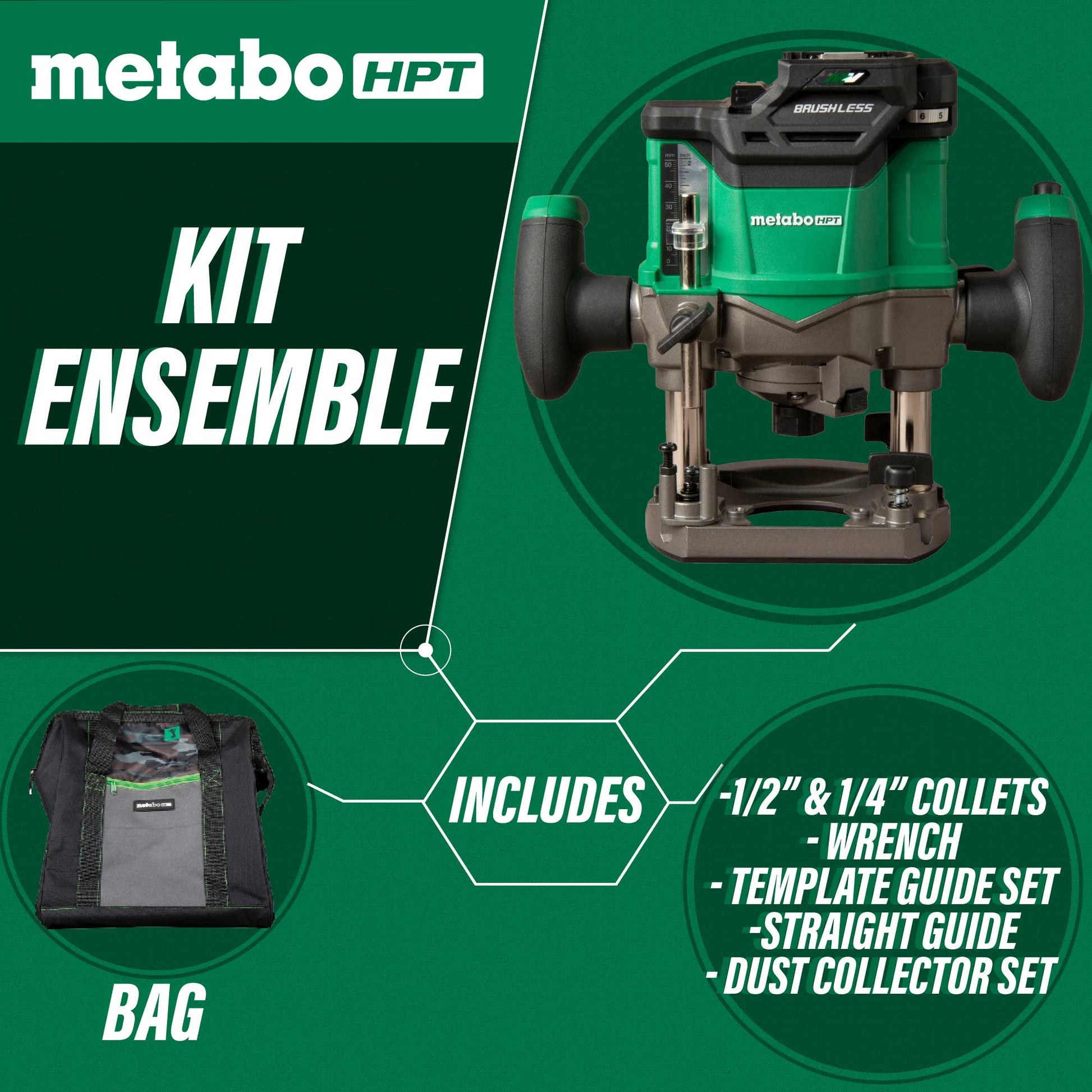 Metabo HPT M3612DAQ4M 36V Cordless Plunge Router (Tool Body Only) - Fire Protection Parts