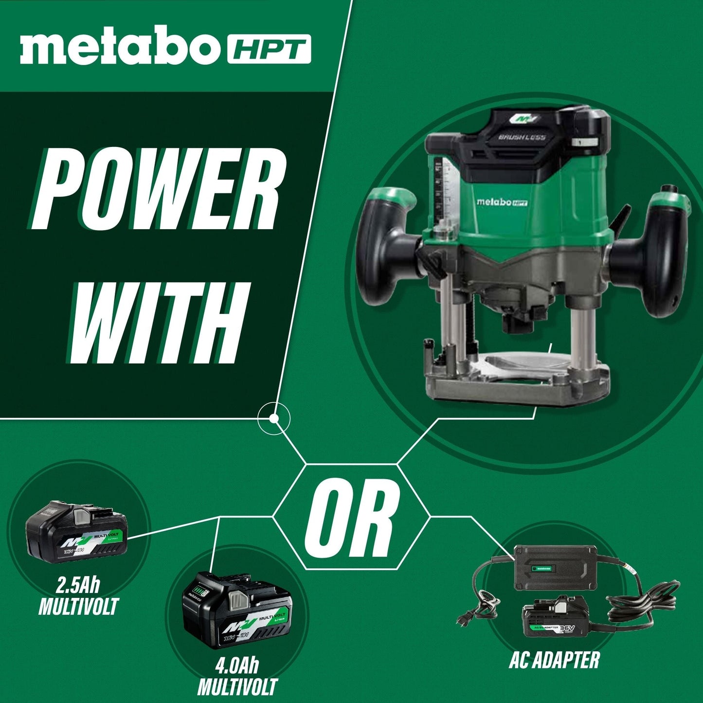 Metabo HPT M3612DAQ4M 36V Cordless Plunge Router (Tool Body Only) - Fire Protection Parts