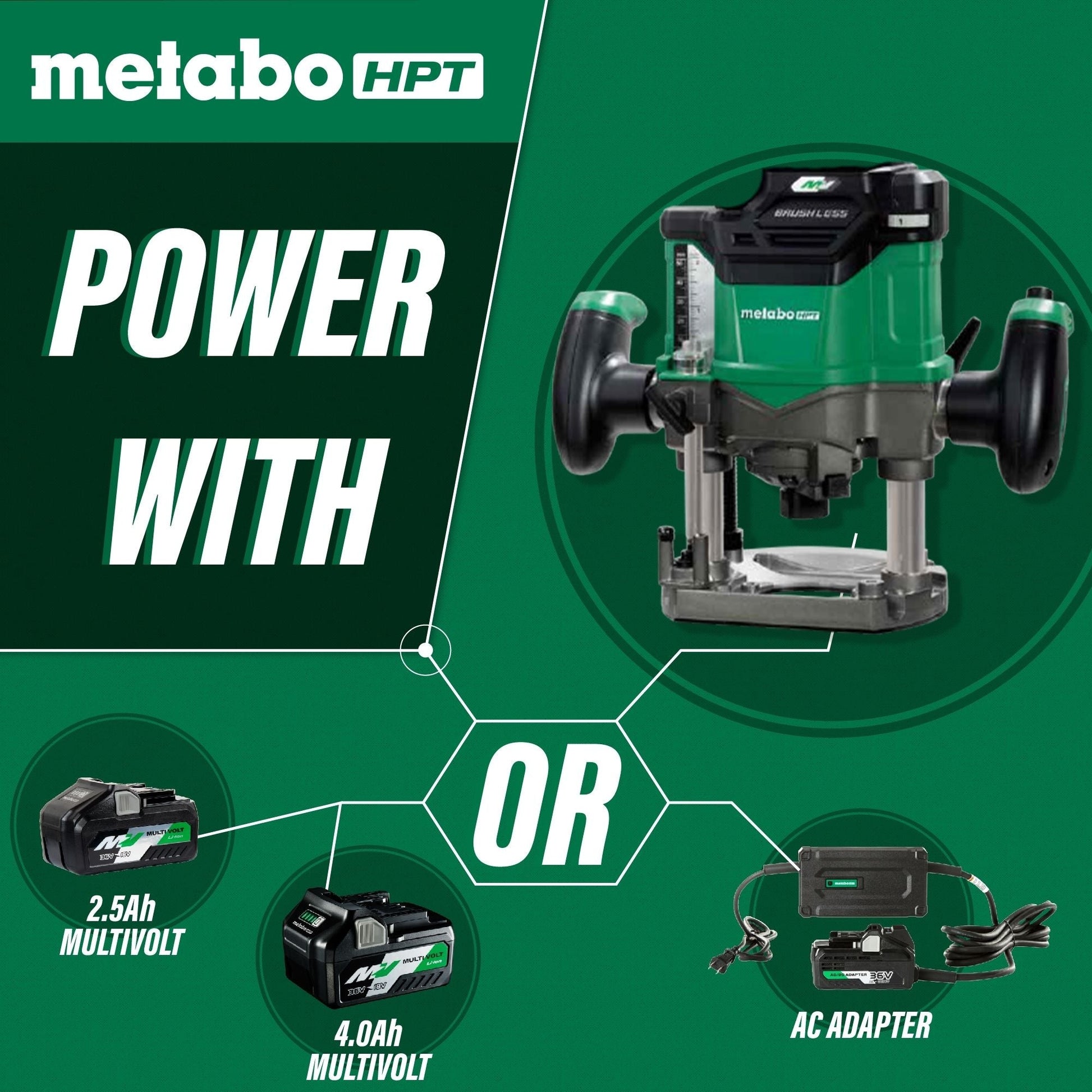 Metabo HPT M3612DAQ4M 36V Cordless Plunge Router (Tool Body Only) - Fire Protection Parts